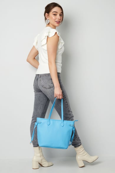 Handtasche mit Riemen - blau h5 Bild4
